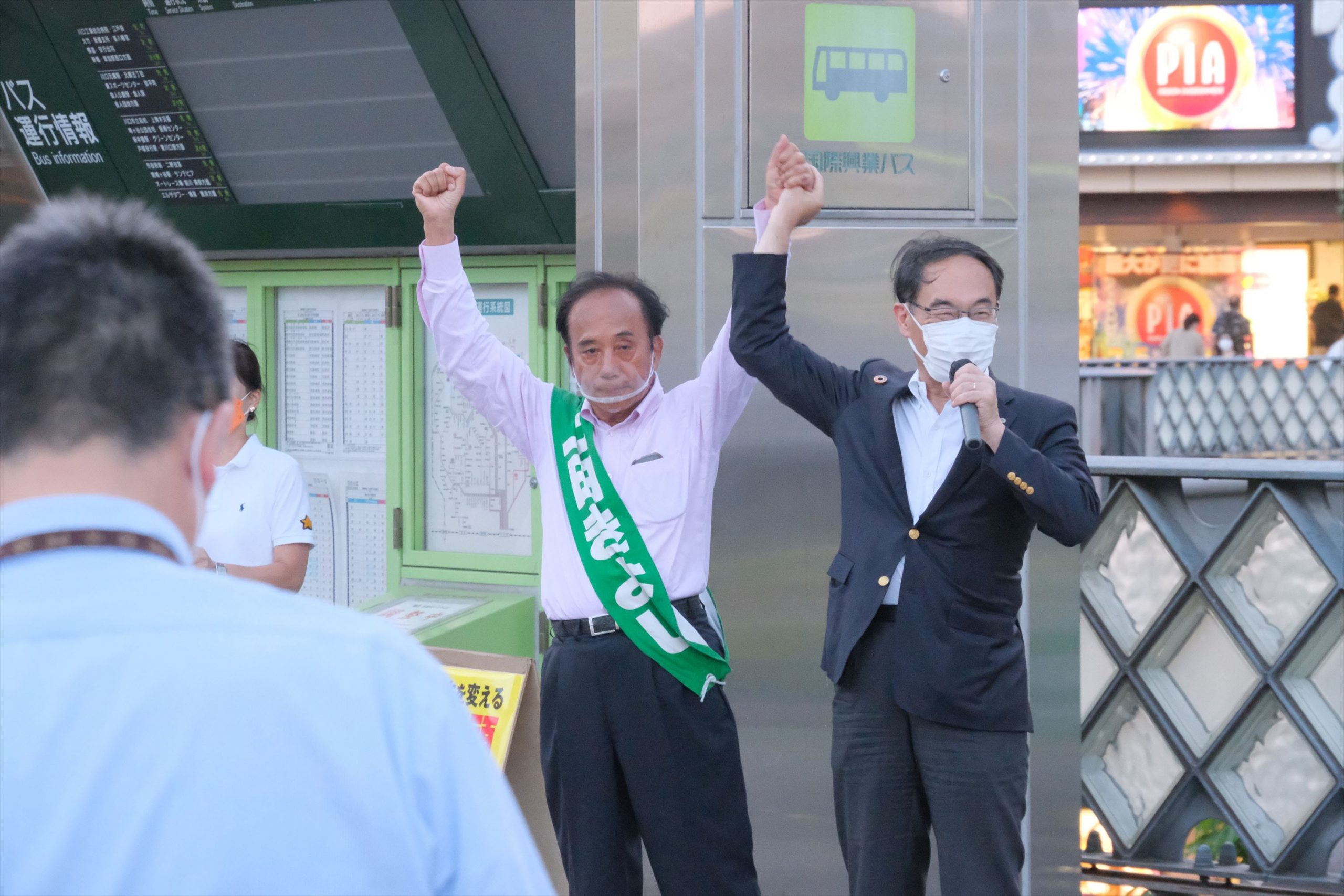 川口駅に大野知事をお迎えして